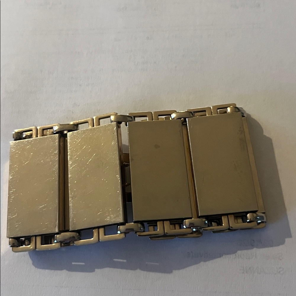 Vintage Gold-Tone Geometric Bracelet